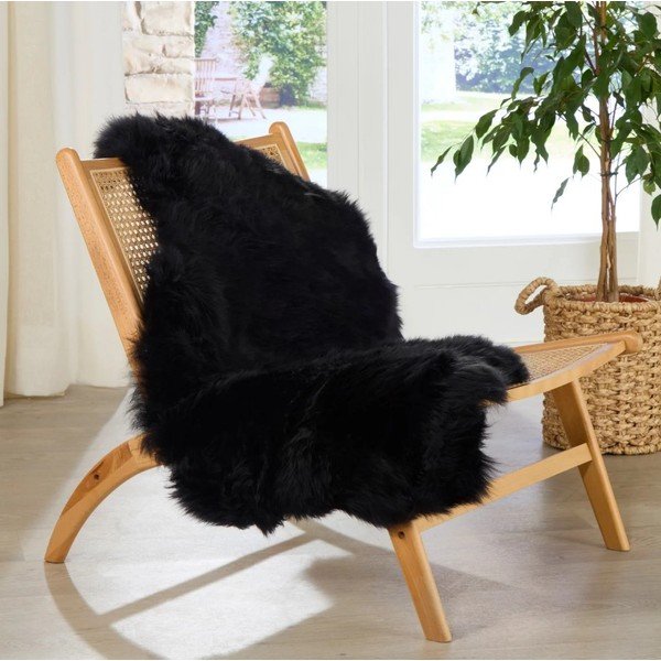 Črna ovčja koža Native Natural Sheep, 60 x 120 cm-image-2