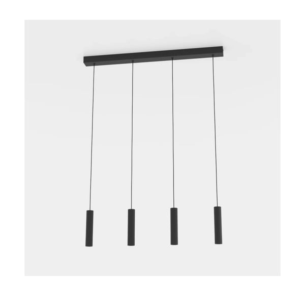 Črna LED viseča svetilka s kovinskim senčilom ALMUDAINA – EGLO