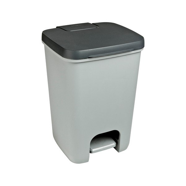 Siv plastičen koš za smeti s pedalom 20 l Essentials – Curver