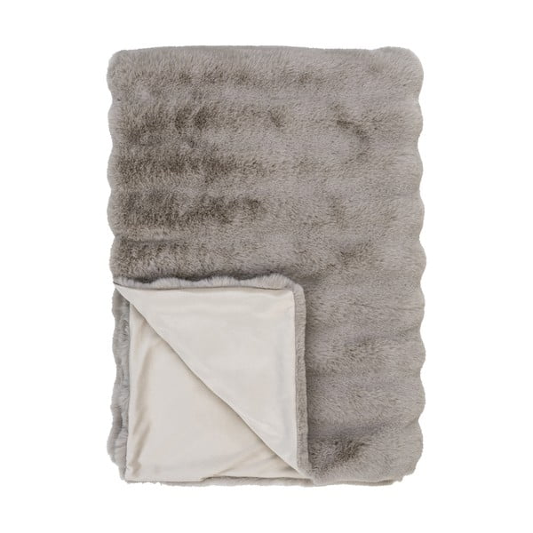 Siva/bež odeja iz umetnega krzna 130x180 cm Galena – House Nordic
