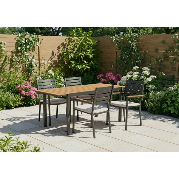 Antracitno siv kovinski vrtni stol Henna – Bizzotto-image-1