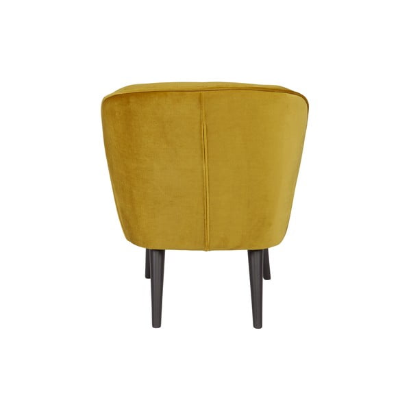 Gorčično rumen fotelj WOOOD Sara-image-4