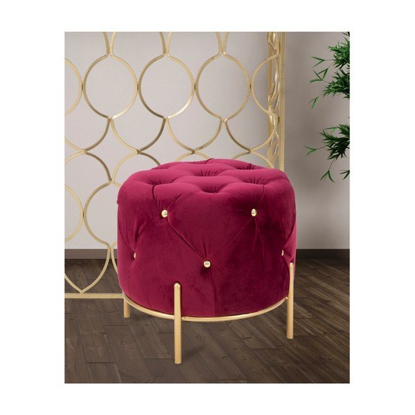 Mauro Ferretti Glam burgundsko rdeč stolček, ø 45 cm-image-1