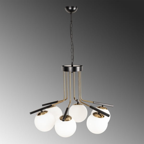 Črna kovinska viseča svetilka Opviq lights Amalia-image-1