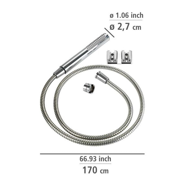 Cev za prho za umivalnik z dvojnim stenskim nosilcem Wenko-image-3
