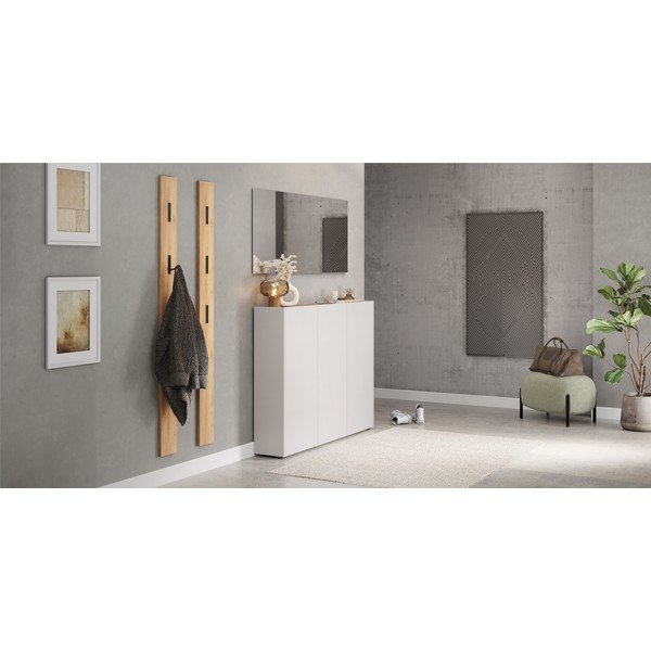 Kremno bela omarica v hrastovem dekorju 138x105x25 cm Libbiano – Germania-image-1