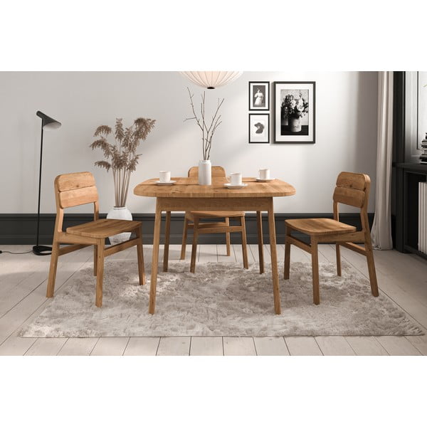 Jedilna miza iz masivnega hrasta 90x160 cm Twig – The Beds-image-4