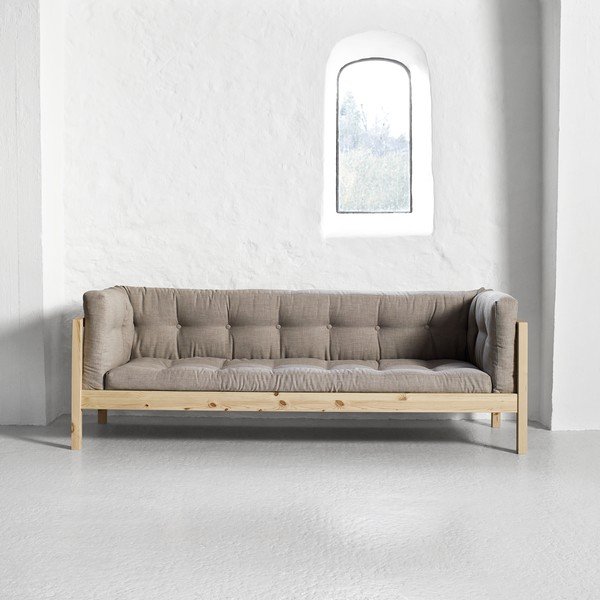 Kavč za tri osebe Karup Fusion Natural/Linoso Light Grey-image-1
