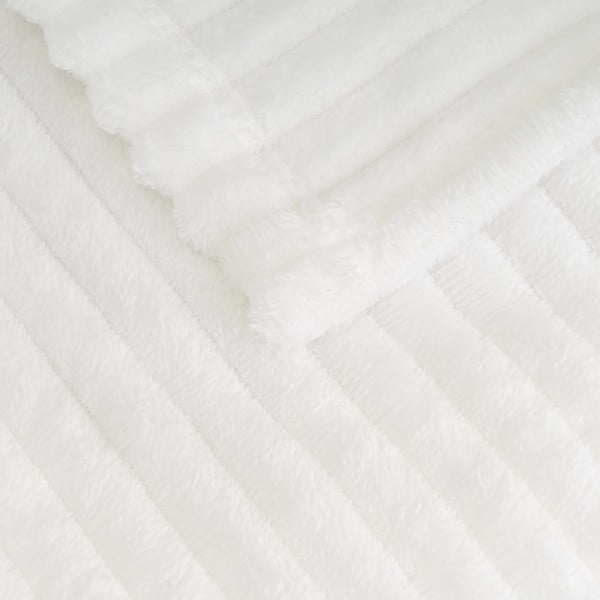 Bela odeja iz mikropliša 130x160 cm Fur Velvet – Casa Selección-image-1