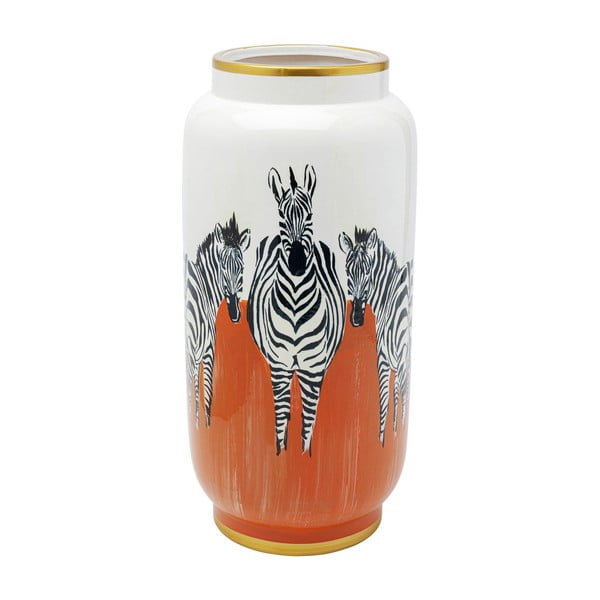 Vaza Kare Design Orange Zebras, višina 39 cm