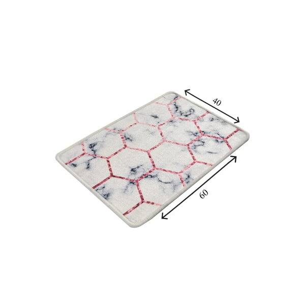 Belo-siva kopalniška preproga 60x40 cm Honeycomb - Foutastic-image-4