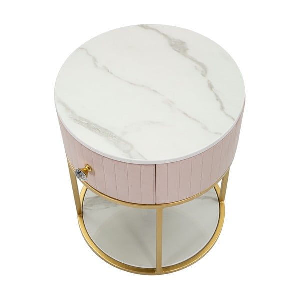 Svetlo rožnata/zlata nočna omarica Montpellier – Mauro Ferretti-image-3