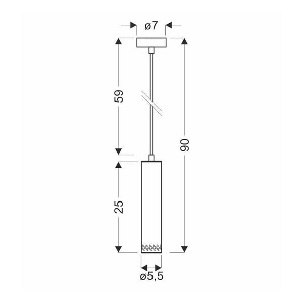 Črna viseča svetilka z lesenim senčnikom ø 7 cm Tubo – Candellux Lighting-image-2