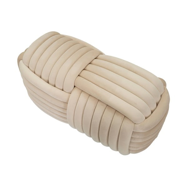 Kremno bela žametna klop Softy – Mauro Ferretti-image-3