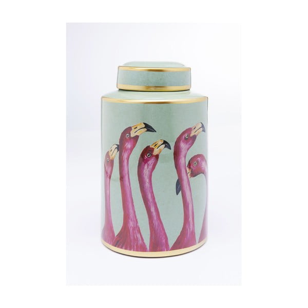 Okrasna škatla Kare Design Flamingi, višina 29 cm