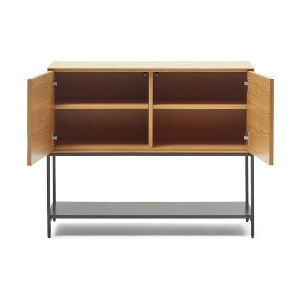 Nizka komoda v hrastovem dekorju 97,5x80 cm Vedrana – Kave Home-image-2