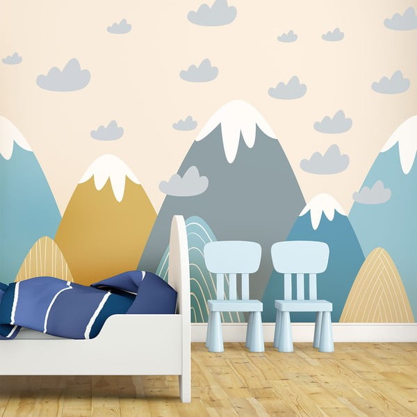 Stenska nalepka  Ambiance Giant Kid Sticker Scandinavian Mountains Blanka-image-3