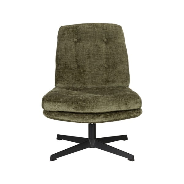 Zelen vrtljiv fotelj Kai – White Label-image-1