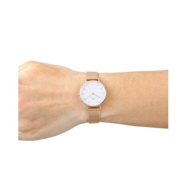 Ženska ura v rožnato zlati barvi z belo številčnico Daniel Wellington Petite Mel, ⌀ 28 mm-image-3