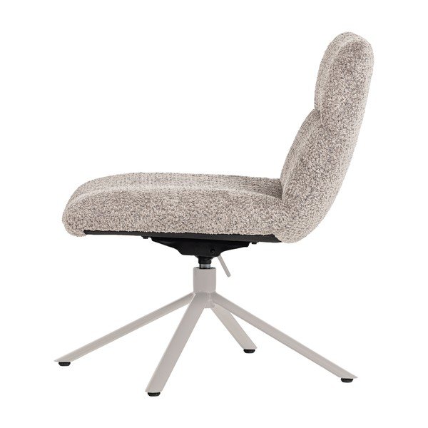 Svetlo siv vrtljiv fotelj iz tkanine bouclé Soren – WOOOD-image-3