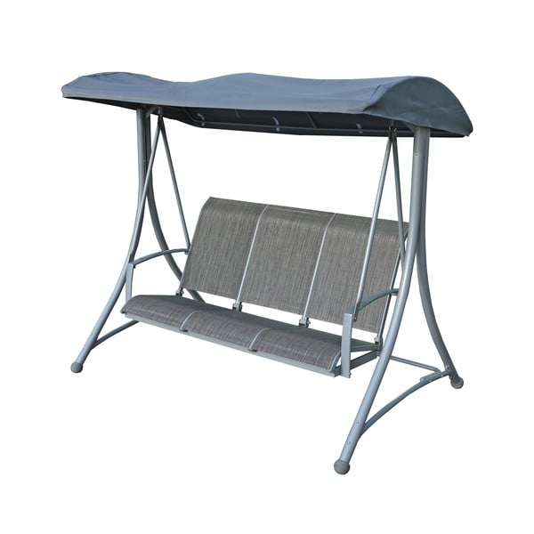 Siva kovinska vrtna gugalnica Hollywood – Rojaplast-image-1