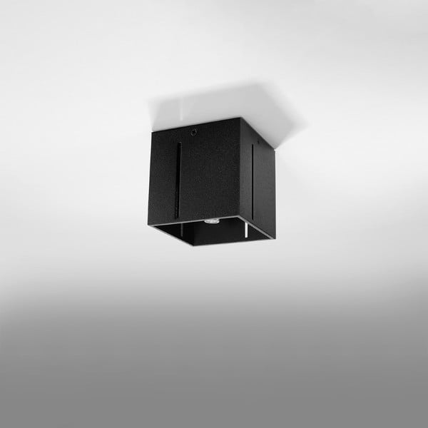 Črna stropna svetilka s kovinskim senčnikom 10x10 cm Pax – Nice Lamps