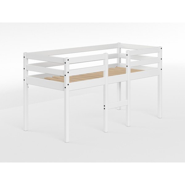 Bela dvignjena borova postelja za otroke Flexa, 70 x 160 cm-image-2