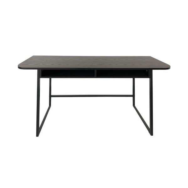 Črna stranska mizica v jesenovem dekorju 40x140 cm Darlington – Actona