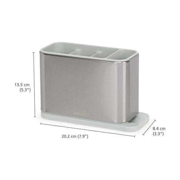 Kovinski odcejalnik posode za pribor v srebrni barvi Surface – Joseph Joseph-image-4