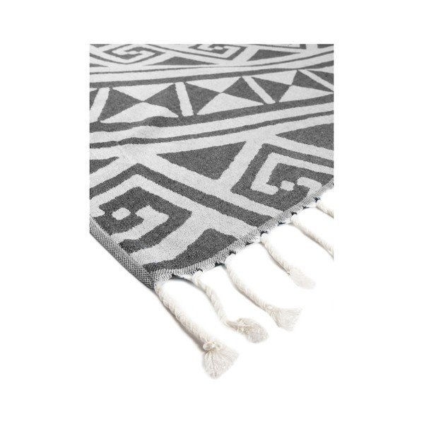 Črna brisača za hamam Kate Louise Mirabelle, 165 x 100 cm-image-1