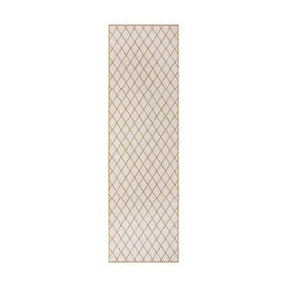 Oker/bela zunanja preproga 80x350 cm Malaga – NORTHRUGS