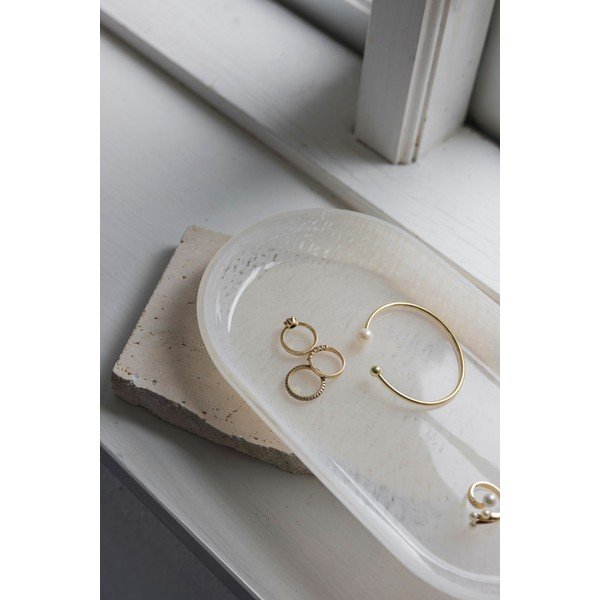 Steklen dekorativni pladenj 14x25,5 cm Opal – Mette Ditmer Denmark-image-3