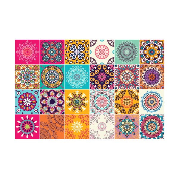 Komplet 24 dekorativnih stenskih nalepk Ambiance Clarissa, 10 x 10 cm-image-2