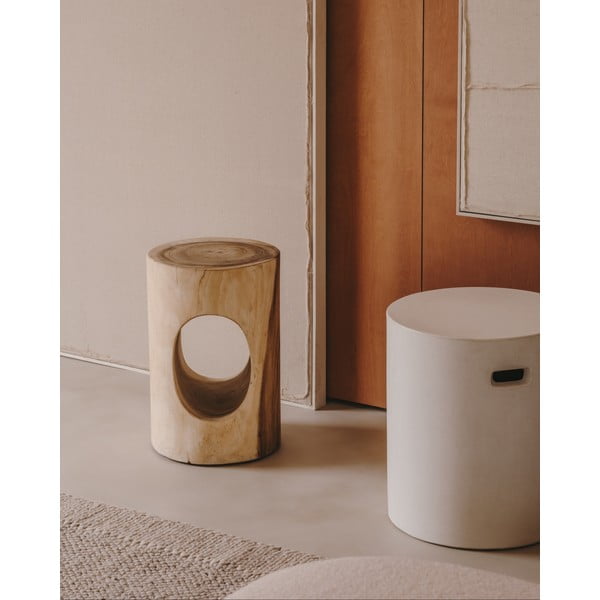 Betonski okrogel vrtni tabure ø 37 cm Aiguablava – Kave Home-image-2