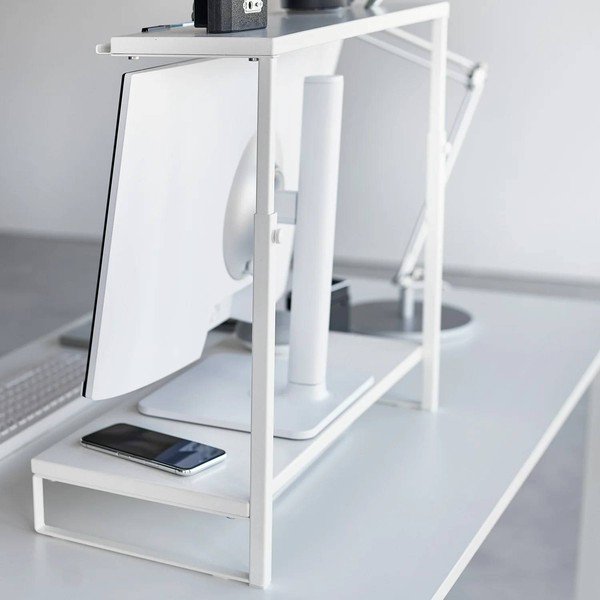 Belo kovinsko stojalo za monitor Tower – YAMAZAKI-image-2