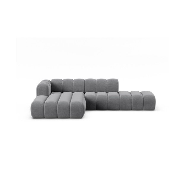 Svetlo siva kotna sedežna garnitura (levi kot) Lupine – Micadoni Home