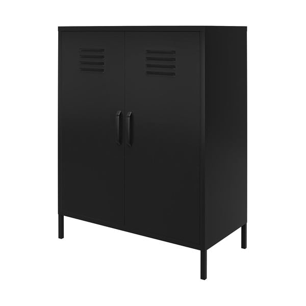Črna kovinska omarica 40x102x80 cm Mission District – Støraa-image-3