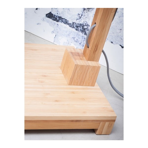 Talna svetilka z belim senčnikom in bambusovo strukturo Good&Mojo Himalaya-image-3