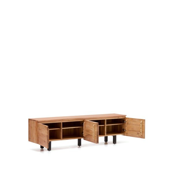 TV omarica iz masivne akacije v naravni barvi 200x58x40 cm Uxue – Kave Home-image-3