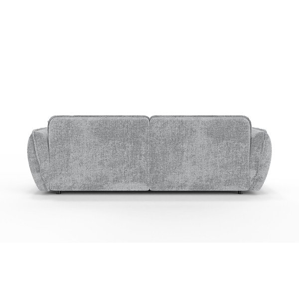 Svetlo siva kotna sedežna garnitura iz šenilje (desni kot/z ležalnikom) Nelia – Ropez-image-4