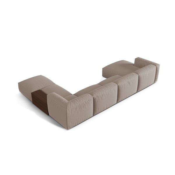 Bež kotna sedežna garnitura (desni kot/v obliki črke "U") Martina – Micadoni Home-image-3