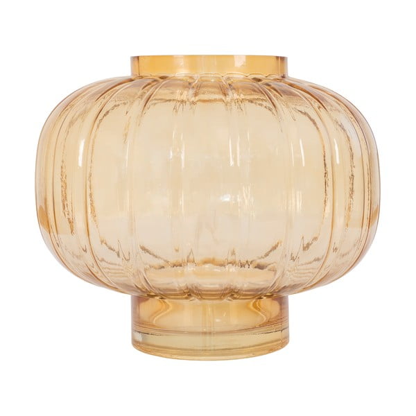 Svetlo rumena steklena ročno izdelana vaza – House Nordic
