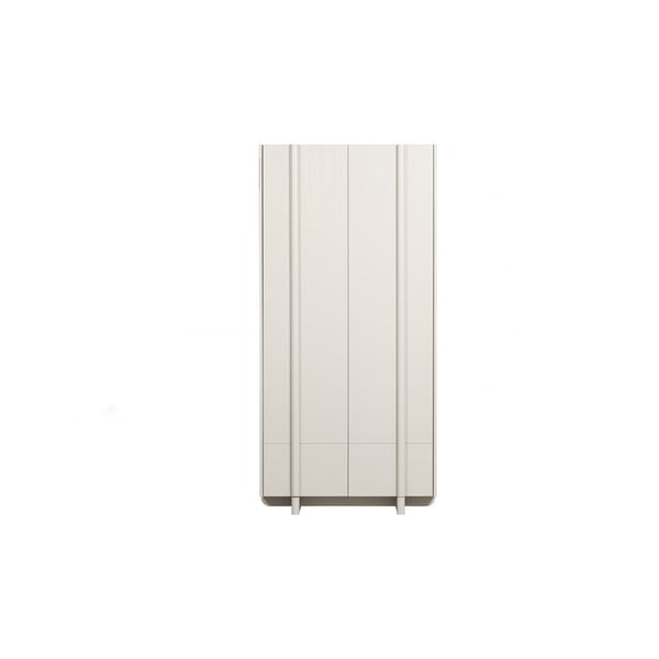 Kremno bela modularna omarica iz masivnega bora 101x210 cm Basu – WOOOD