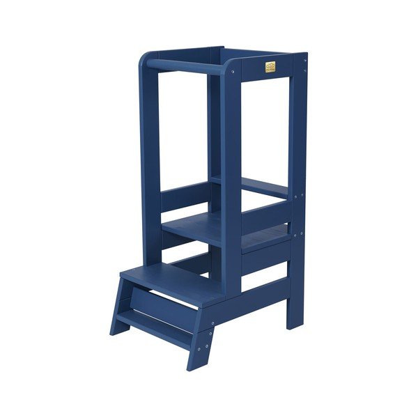 Moder stolček pomagalček iz masivnega bora Montessori – Meowbaby