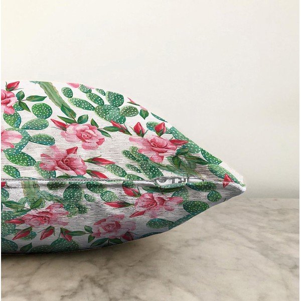 Prevleka za vzglavnik iz mešanice bombaža Minimalist Cushion Covers Blooming Cactus, 55 x 55 cm-image-1