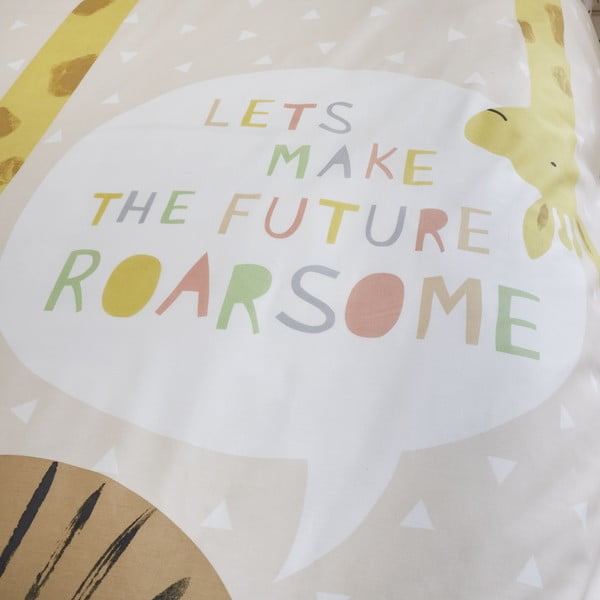 Svetlo rjava otroška posteljnina za posteljico 120x150 cm Roarsome Animals – Catherine Lansfield-image-3