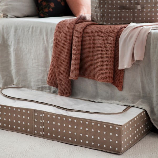 Mala bež škatla za shranjevanje Compactor Dots, 46 x 107 cm-image-1