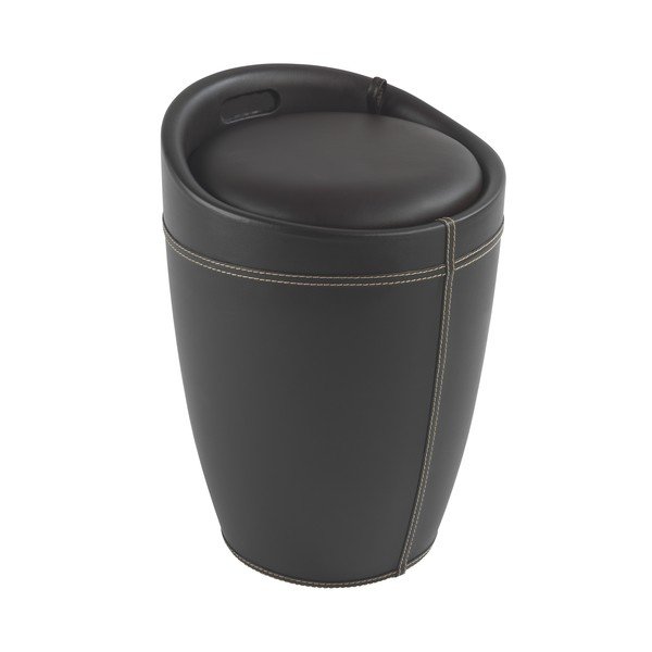 Rjav koš za perilo in stolček v enem Wenko Candy Look, 20 l-image-1