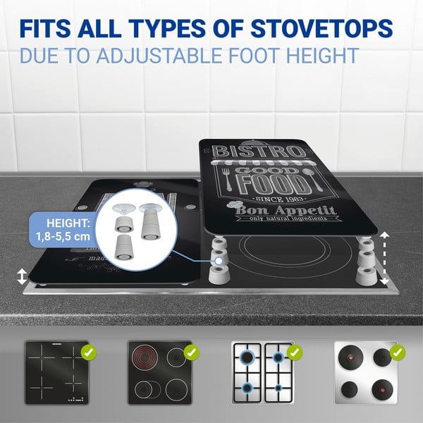 Komplet 2 steklenih zaščitnih plošč za štedilnik Wenko Bon Appetit, 52 x 30 cm-image-4