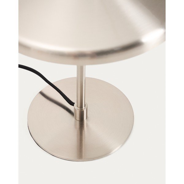 Namizna svetilka v srebrni barvi s kovinskim senčilom (višina 32,5 cm) Nuvira – Kave Home-image-4